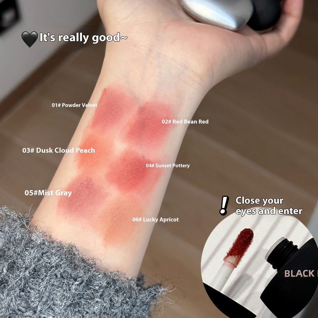 Black Nana Love Lip Mud Matte Finish Velvet Lip Lacquer