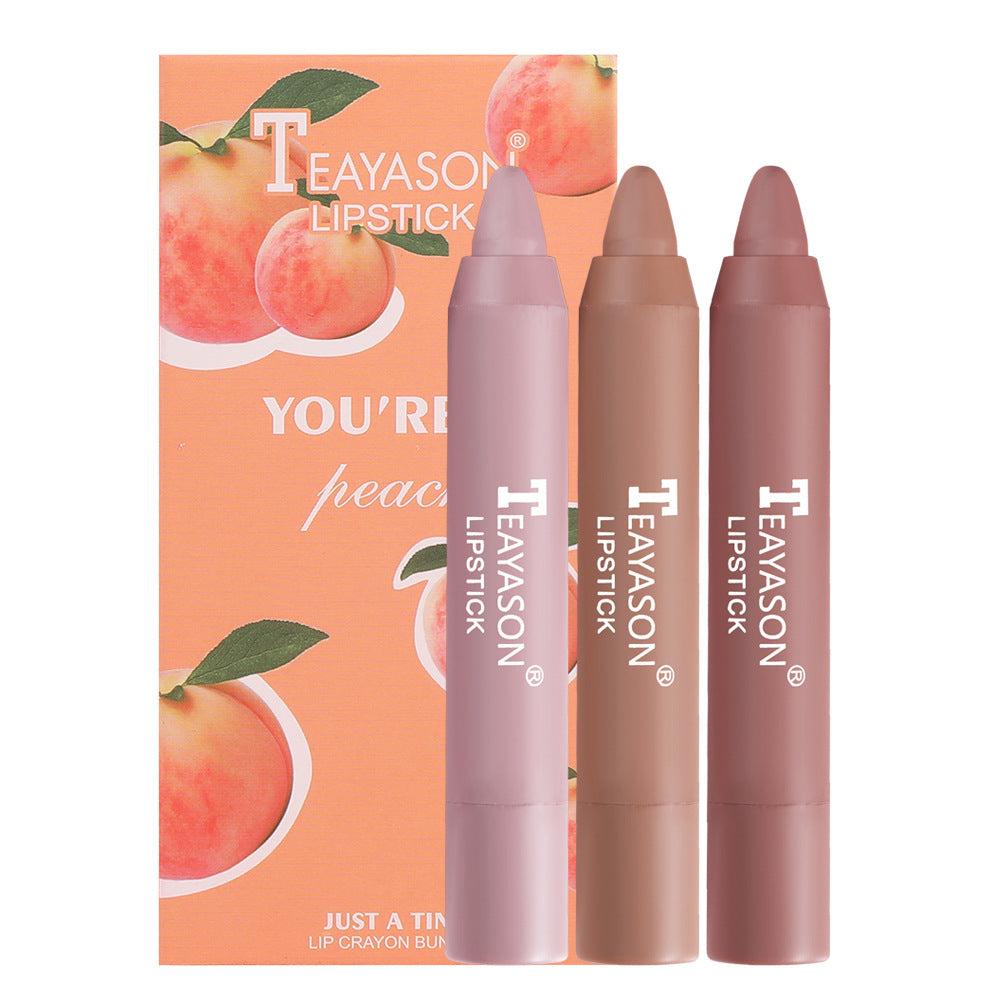 Teayason Makeup Crayon Lipstick 3-Pack Small Set