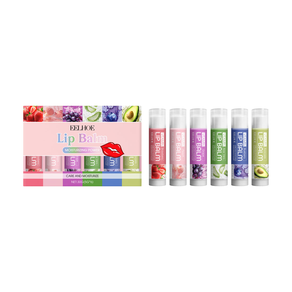 Eelhoe Moisturizing Lip Balm Set