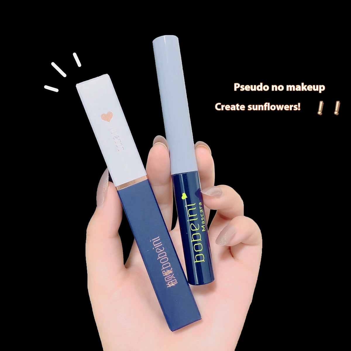 Bobeini Mascara Waterproof Long Curling Thick Not Easy To Smudge