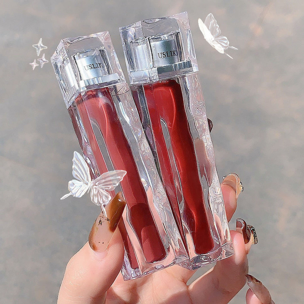 USLIKE Ice Transparent Mirror Water Light Lip Lacquer