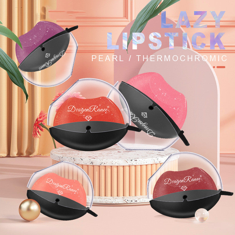 Dragon Ranee Lazy Lips Pearlescent Glitter Lipstick Is Not Easy To Fade, Warm And Moisturizing Lipstick