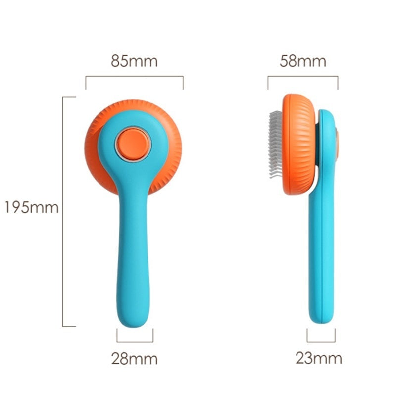 Pet Grooming Brush For Cats And Dogs Massage Self-Cleaning Slicker Comb Cat Grooming Supplies Removing Tangled Hair Loose Fur