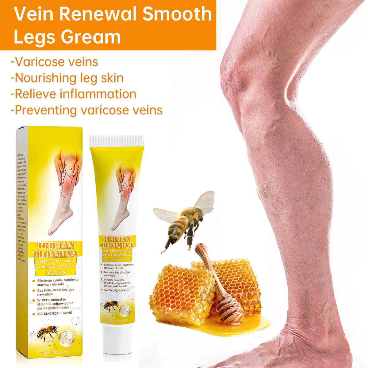 Trietan Oloamine Vein Soothing Cream Relieve Moisturizing