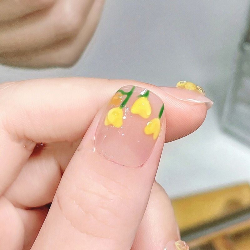 Hand ted Tulip Nail Patches