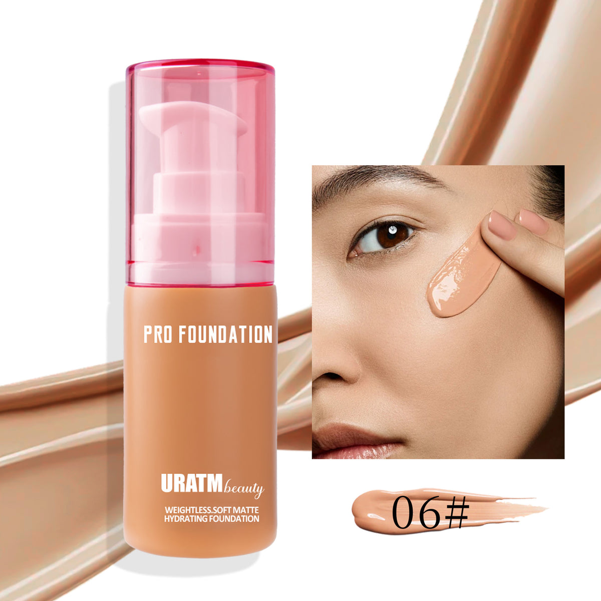 URATM Makeup Liquid Foundation Matte Concealer Long Lasting Smear-proof Makeup
