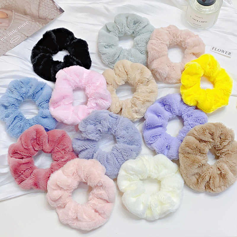 Fashion Simple Solid Color Hair Ring For Women