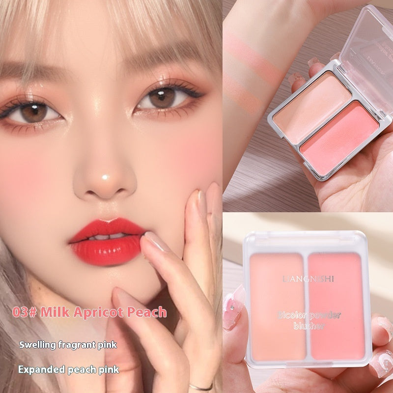 Liangnishi Two-tone Blush Nude Makeup Matte Natural Nourishing Integrated Long Lasting Color Rendering