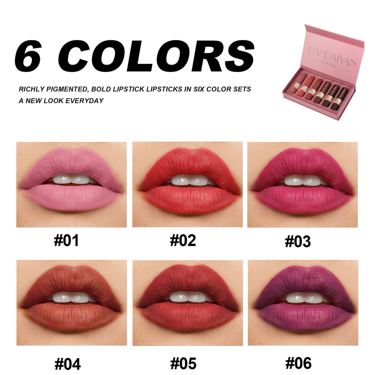 Handaiyan Matte Lipstick Set Natural Easy Color
