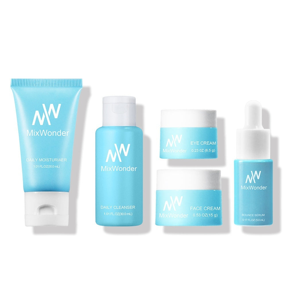 MixWOnder Five-piece Moisturizing Cleansing Tonic Lotion Cream Eyes Lotion Travel Pack