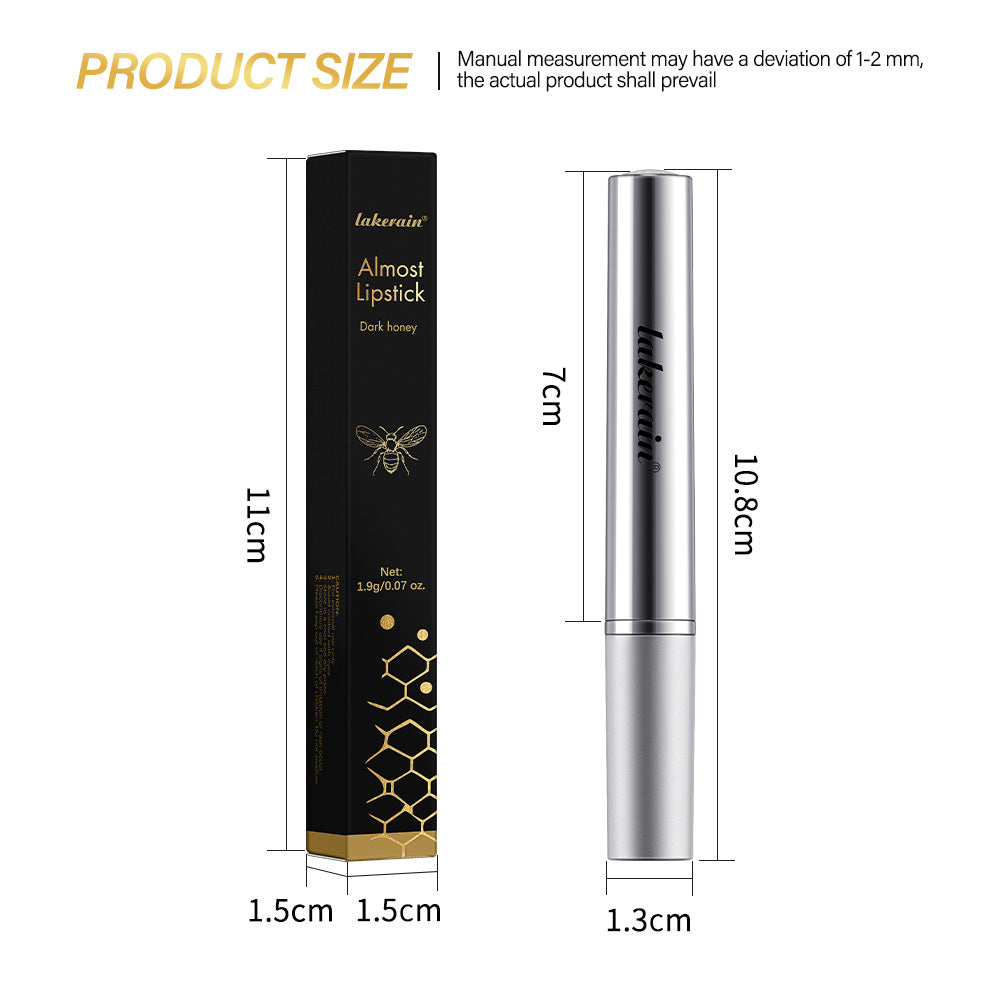 Lakerain Black Honey Lipstick Lip Dry Moisturizing Colored Lipstick