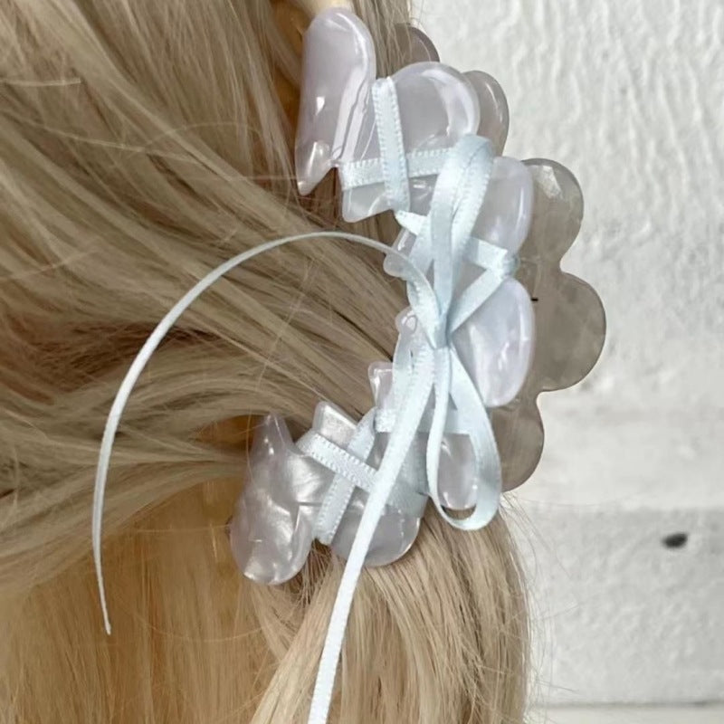 Ballet Ribbon Bow Manual Barrettes