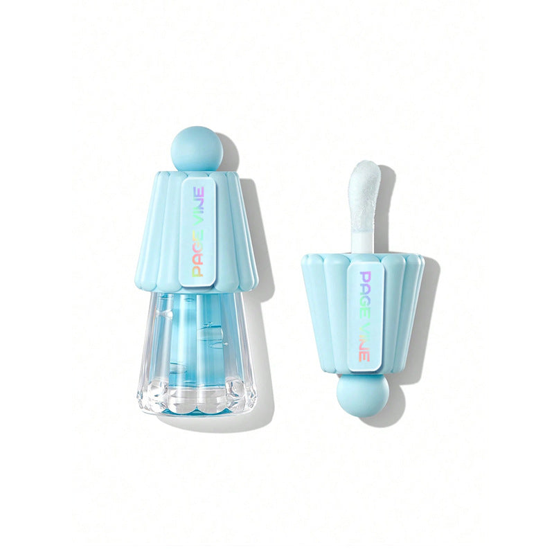 Page Vine Jelly Big Brush Lip Gloss Moisturizing Lasting Fade Lip Lines
