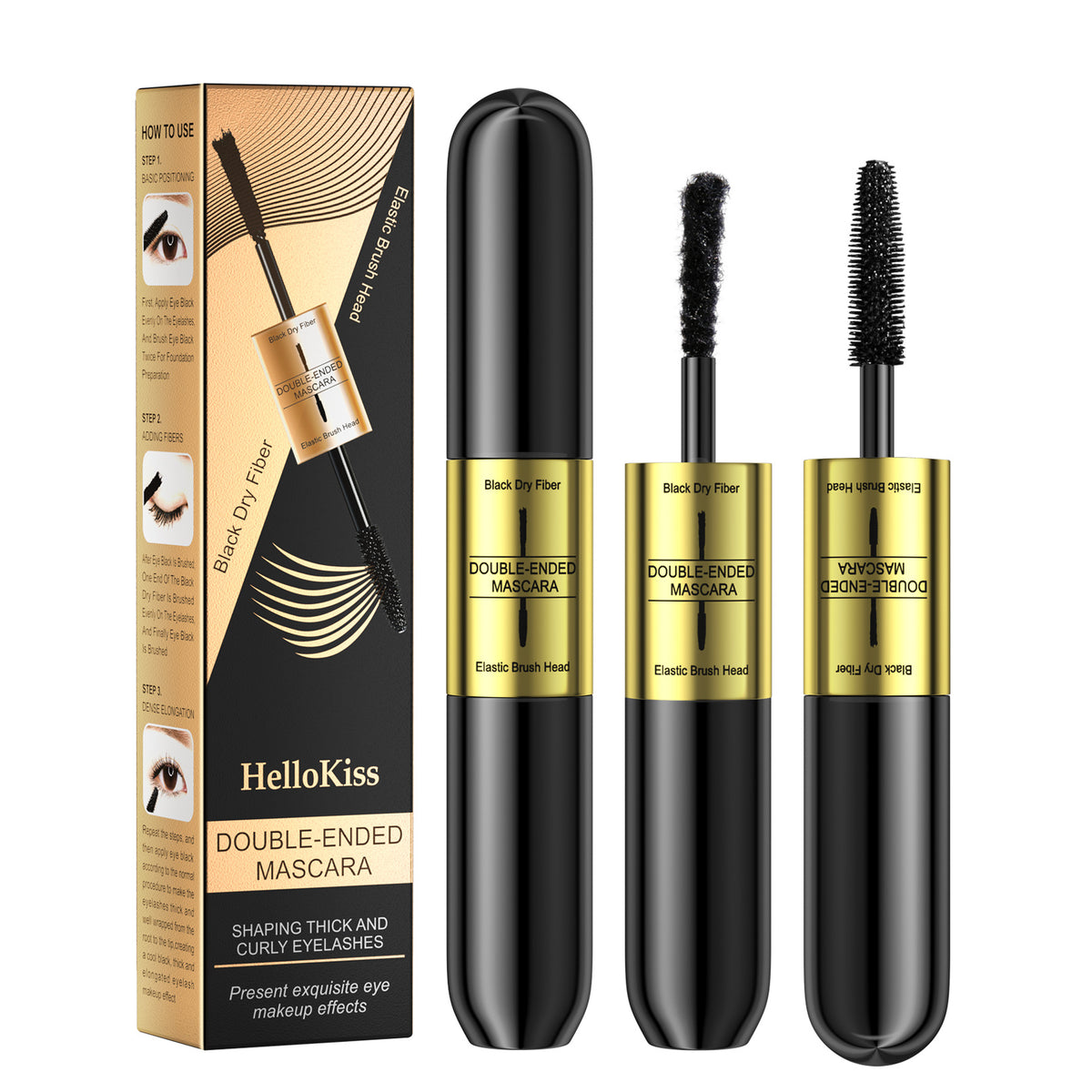 Hellokiss Double-headed Two-in-one Fiber Grafting Mascara Waterproof Thick