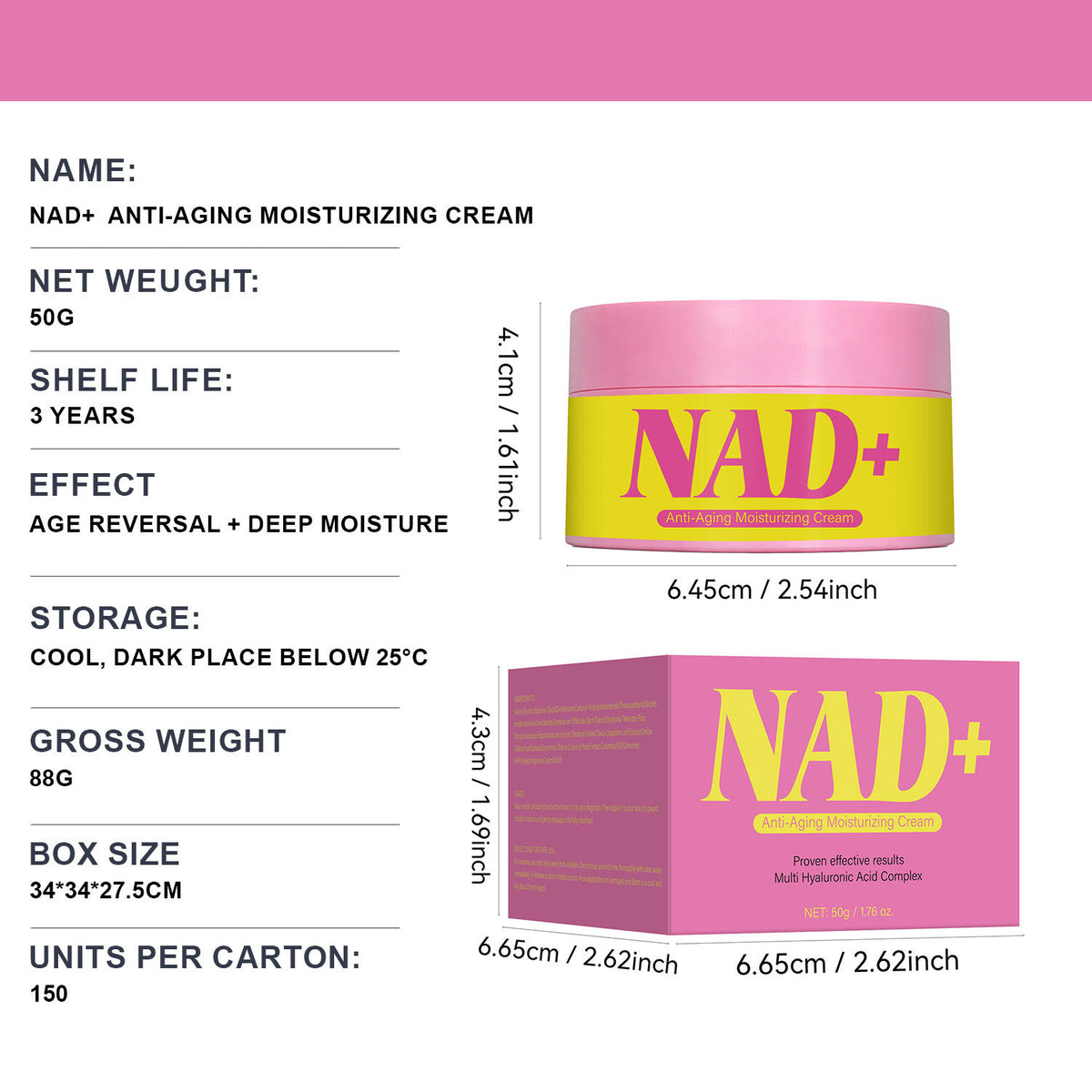 NAD+ Anti-Aging Moisturizing Face Cream 50g
