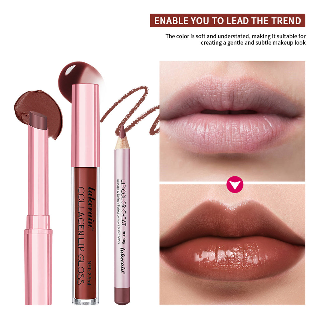 Lakerain Three Lip Gloss Suit Lasting Waterproof Colorfast