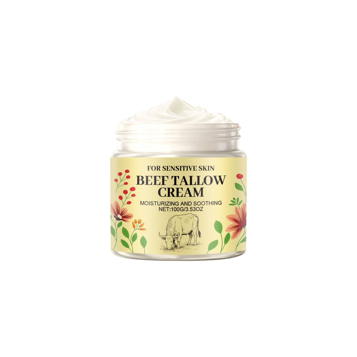 Beef Tallow Cream Moisturising and Soothing Cream for Sensitive Skin