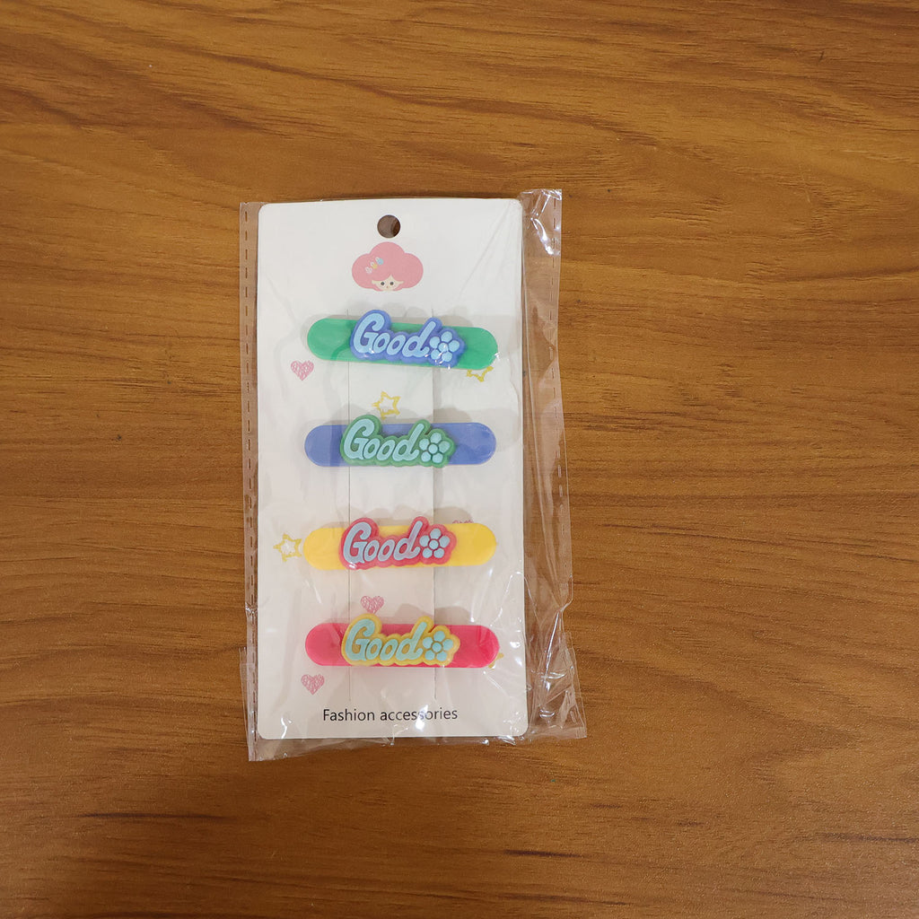 Colorful Good Design Hair Clips (4 Pc)
