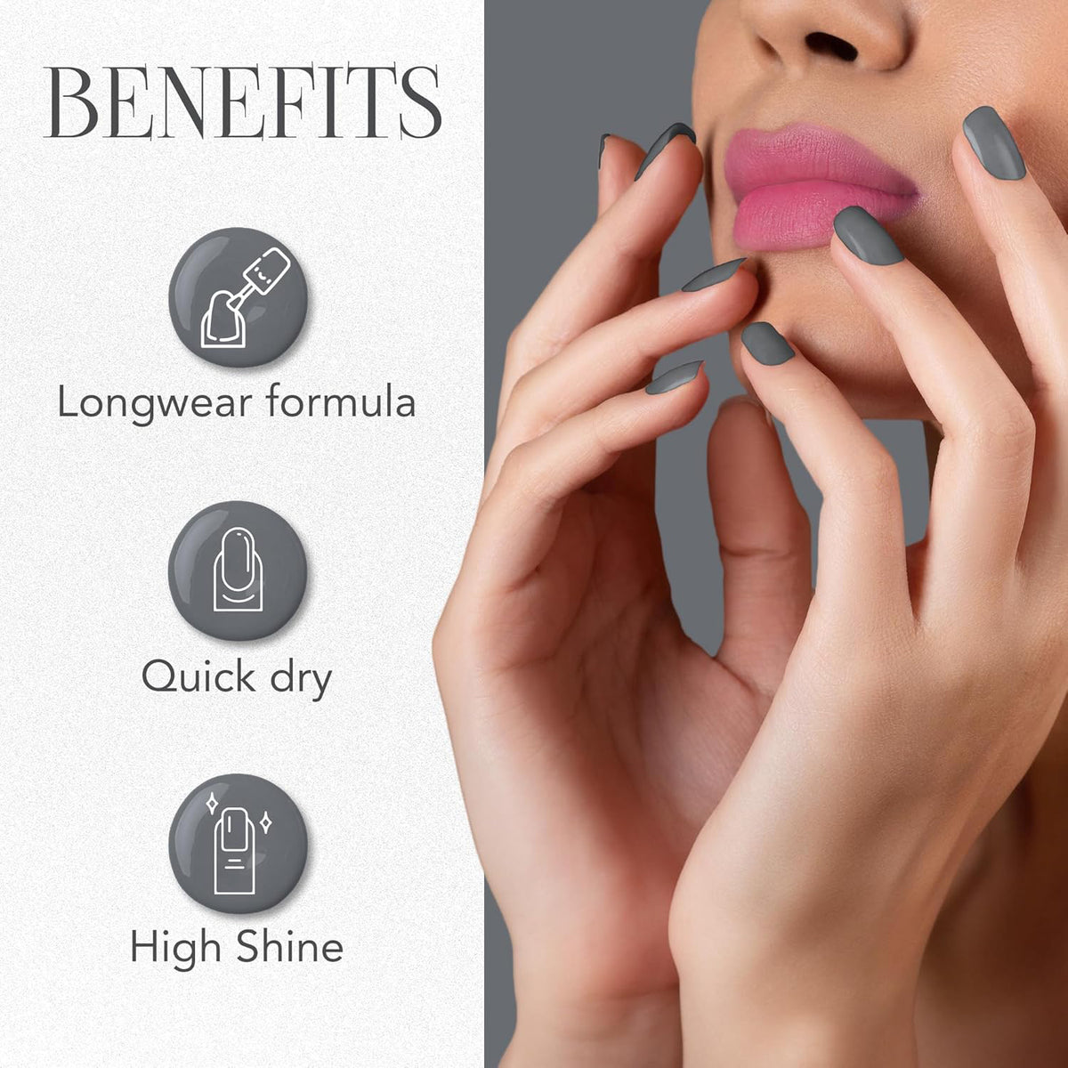 Og Beauty Calm Grey Mattify Nail Paint (10 Ml  1 Pc)