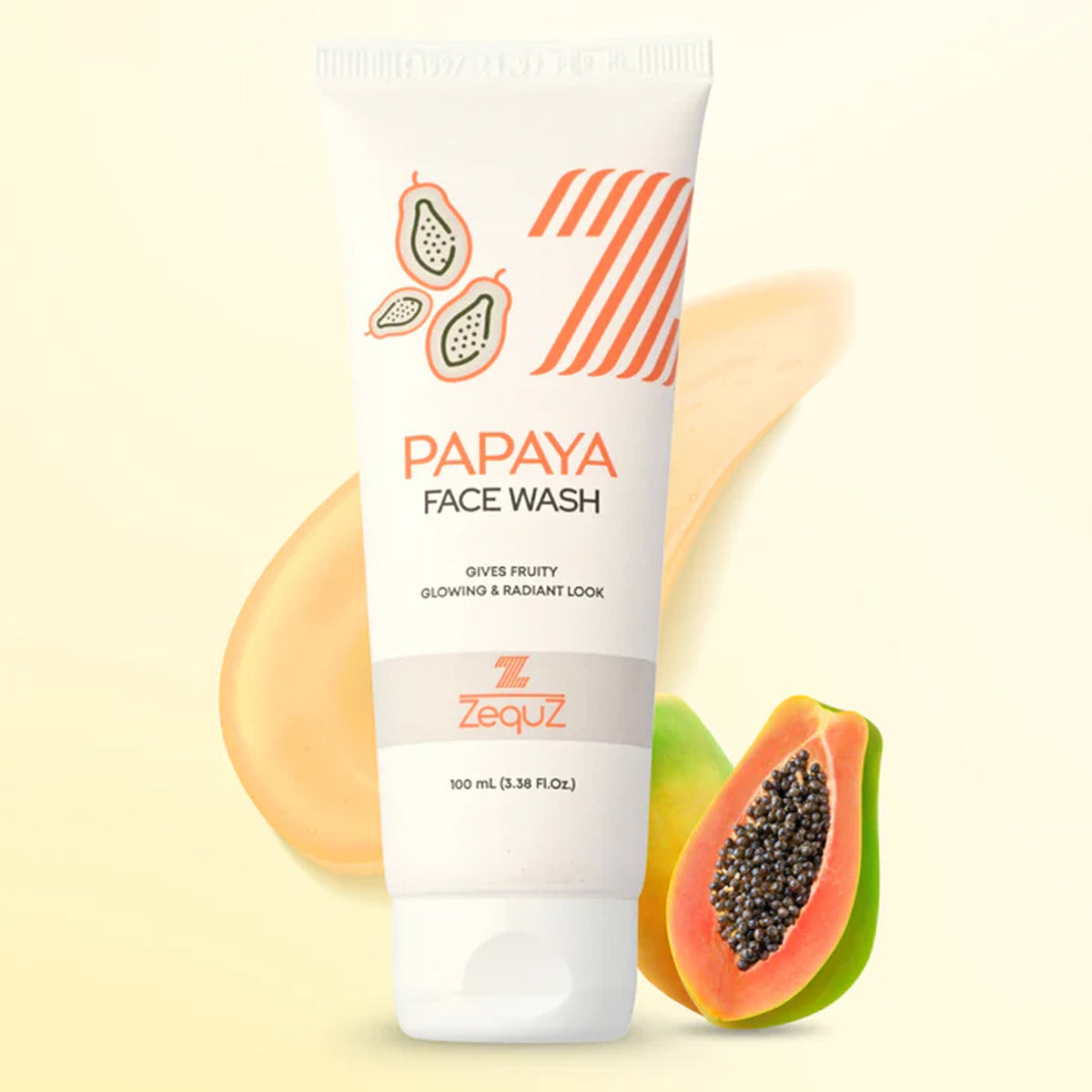 Zequz Papaya Face Wash - (100ml  1 Pc)