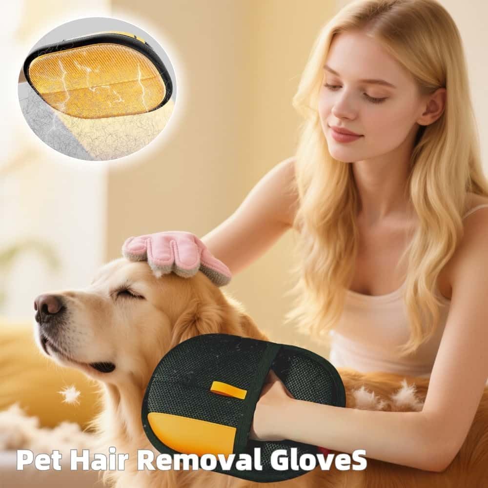 Pet Hair Removal Gloves ( Pack Of 2)
