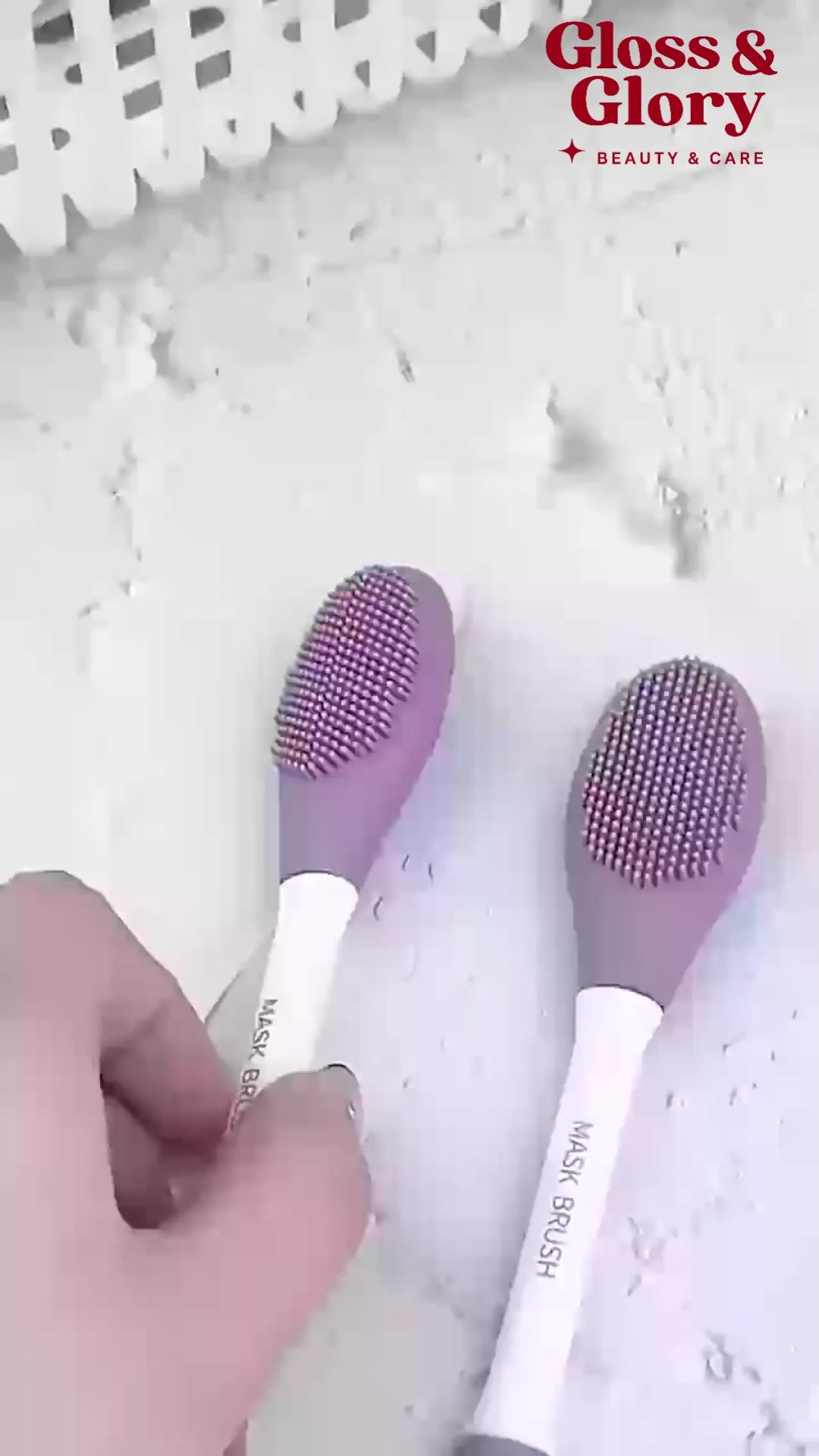 12532 Double-headed Silicone Mask Brush Face Cleansing And Applying Mud Mask Beauty Salon Special Brush Smear Tool Facial Scrub Silicone Wash Scrubber Face Tools (1 Pc)