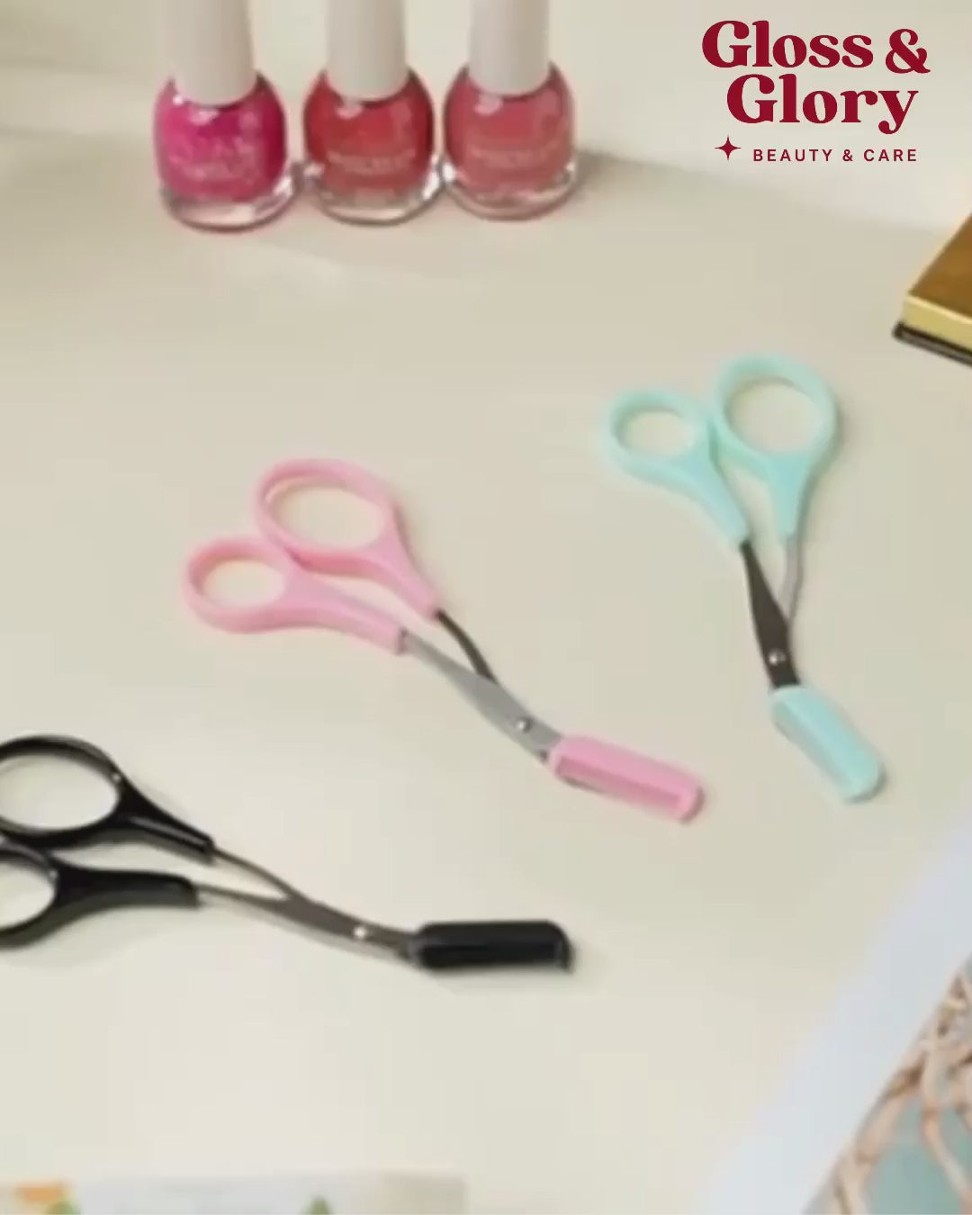Eyebrow Trimming Scissors With Eyebrow Comb And Eyebrow Trimmer